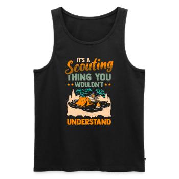 Boy Scouts Camping Camping Scouting - Men's Premium Organic Tank Top - black - Front - Michal (187cm)