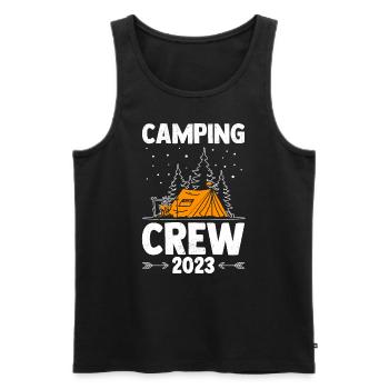 Camping Camping Camper Camping Camping Campfire - Men's Premium Organic Tank Top - black - Front - AI Model Male 178 light (178cm)