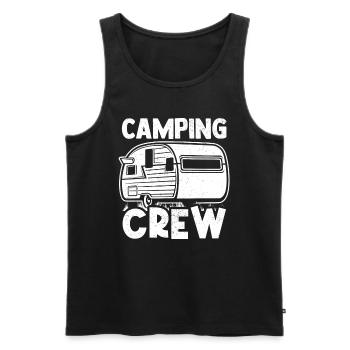 Camping Crew Wohnwagen Camper Lagerfeuer - Männer Premium Bio Tank Top - Schwarz - Vorne - Michal (187cm)