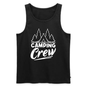 Camping Crew Zelten Camper Lagerfeuer - Männer Premium Bio Tank Top - Schwarz - Vorne - Michal (187cm)