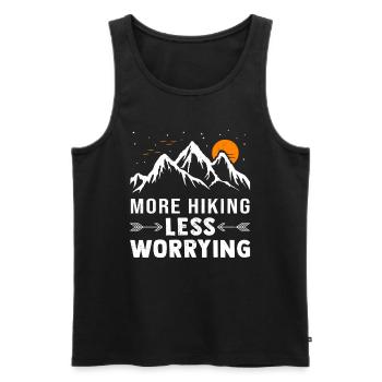 Randonnée en montagne Randonnée alpinistes - Débardeur bio Premium Homme - noir - Devant - Michal (187cm)