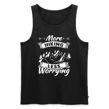 Hiking Hiking Hiking Mountaineering Mountaineers - Men's Premium Organic Tank Top - black - Front - Michal (187cm)