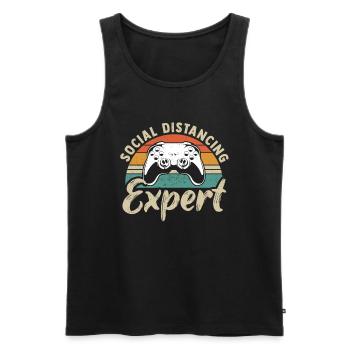 Jeu Jeu Jeu Vidéo Gamer Gamer - Débardeur bio Premium Homme - noir - Devant - Michal (187cm)