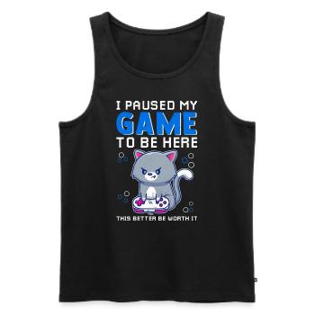 Jeu vidéo Gamer Gamer Nerd - Débardeur bio Premium Homme - noir - Devant - Michal (187cm)