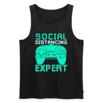 Zocker Gaming Gamer Videospiel Jeu vidéo - Débardeur bio Premium Homme - noir - Devant - Michal (187cm)