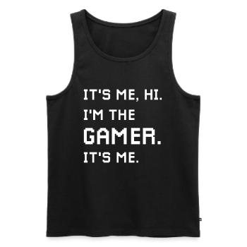 Jeu vidéo Gamer Gamer Nerd Funny - Débardeur bio Premium Homme - noir - Devant - Michal (187cm)