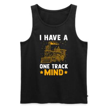 Railroad Funny Train Driver Model Railroad - Men's Premium Organic Tank Top - black - Front - AI Model Male 178 light (178cm)