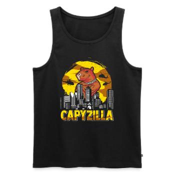 Capyzilla capybara rongeur capybara - Débardeur bio Premium Homme - noir - Devant - Michal (187cm)