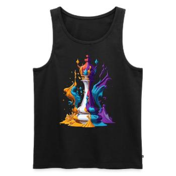 Chess piece - Men's Premium Organic Tank Top - black - Front - AI Model Male 178 light (178cm)