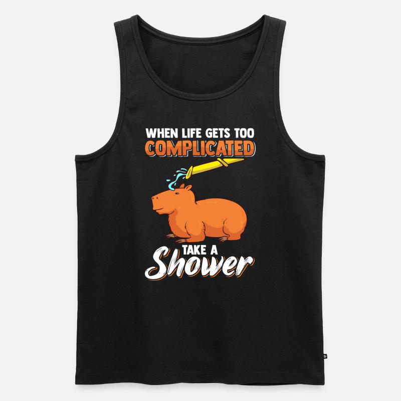 Capybara Douche Capybara Pet - Débardeur bio Premium Homme - noir