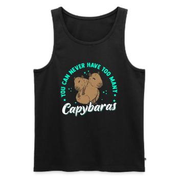 Capybara rodent capybara rodent rodent - Men's Premium Organic Tank Top - black - Front - Michal (187cm)