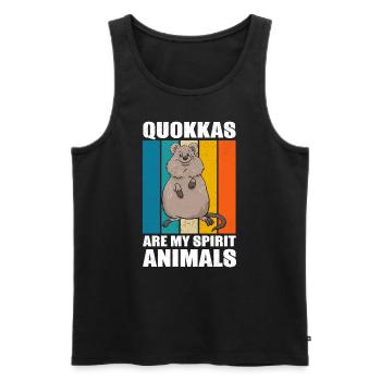 Quokka Australia marsupial - Men's Premium Organic Tank Top - black - Front - AI Model Male 178 light (178cm)