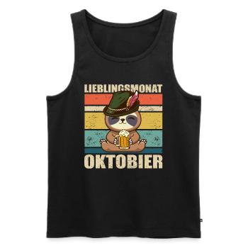 Buveurs de bière, bière, alcool, amateurs de bière, octoians - Débardeur bio Premium Homme - noir - Devant - Michal (187cm)