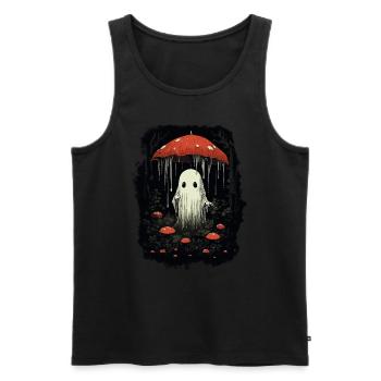 Halloween Champignon Fantôme Fantôme Cottagecore - Débardeur bio Premium Homme - noir - Devant - Michal (187cm)