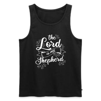 Psalm 23 Der Herr ist mein Hirte Bibel Kirche - Männer Premium Bio Tank Top - Schwarz - Vorne - AI Model Male 178 light (178cm)