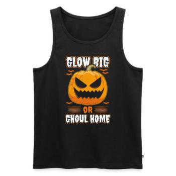 Halloween Jack O Lantern Pumpkin - Men's Premium Organic Tank Top - black - Front - AI Model Male 178 light (178cm)