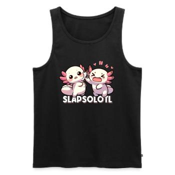 Anime Axolotl Slapsolotl Kawaii Otaku Japon - Débardeur bio Premium Homme - noir - Devant - Michal (187cm)