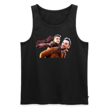 Just Boys - Einfach Jungs - Men's Premium Organic Tank Top - black - Front - AI Model Male 178 light (178cm)