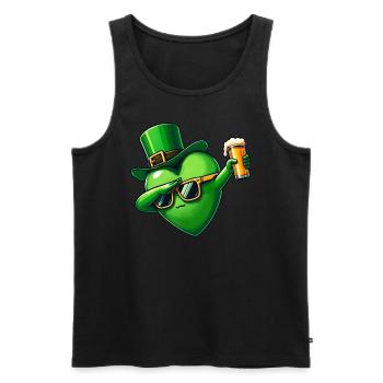 St Patrick's Day Irish Pub Beer Drink - Men's Premium Organic Tank Top - black - Front - AI Model Male 178 light (178cm)