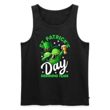 St Patrick's Day Beer Drinkers Team Irish Pub - Men's Premium Organic Tank Top - black - Front - AI Model Male 178 light (178cm)