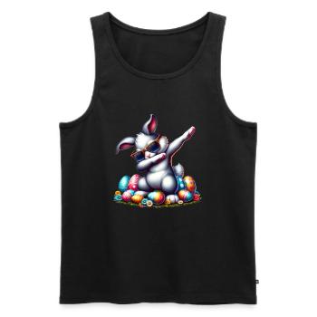 Easter Bunny, Dabbing, Easter Eggs, Easter Bunny - Men's Premium Organic Tank Top - black - Front - Michal (187cm)
