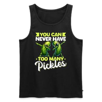 Saure Gurke Salatgurke Lustige Gurken - Männer Premium Bio Tank Top - Schwarz - Vorne - AI Model Male 178 light (178cm)