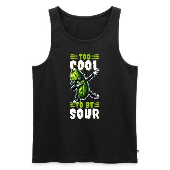 Saure Gurke Zu Cool um Sauer zu sein Gemüse Lustig - Männer Premium Bio Tank Top - Schwarz - Vorne - AI Model Male 178 light (178cm)