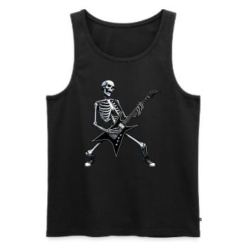 Guitariste Rock Musique Guitare Guitare Professeur de Guitare - Débardeur bio Premium Homme - noir - Devant - AI Model Male 178 light (178cm)