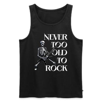 Rock and Roll Guitariste Guitare Musique - Débardeur bio Premium Homme - noir - Devant - AI Model Male 178 light (178cm)
