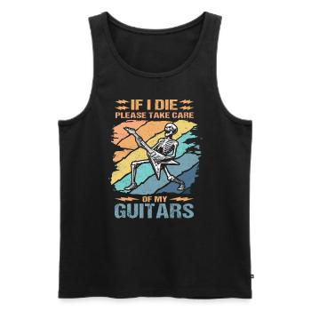 Guitare Drôle Guitariste Rock Professeur de guitare - Débardeur bio Premium Homme - noir - Devant - AI Model Male 178 light (178cm)