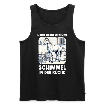 Pferde Schimmel Reiter Lustig Pferdeliebhaber - Männer Premium Bio Tank Top - Schwarz - Vorne - AI Model Male 178 light (178cm)