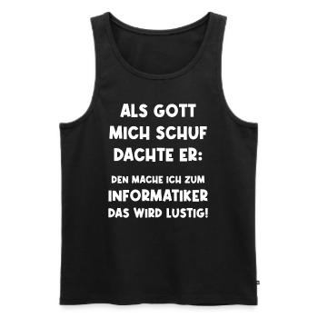 Computer Scientist Programmer Computer Science Student - Men's Premium Organic Tank Top - black - Front - AI Model Male 178 light (178cm)