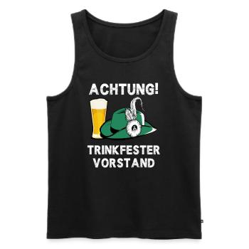 Schützenfest Spruch Schützenverein Vorstand - Männer Premium Bio Tank Top - Schwarz - Vorne - AI Model Male 178 light (178cm)