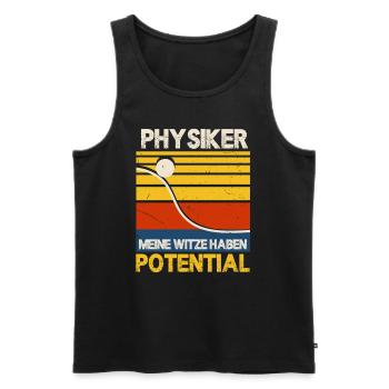 Physiker Witze Potential Spruch Physiklehrer - Männer Premium Bio Tank Top - Schwarz - Vorne - Michal (187cm)
