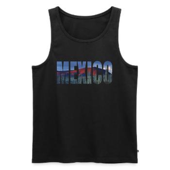 mexico mexico cactus - Men's Premium Organic Tank Top - black - Front - AI Model Male 178 light (178cm)