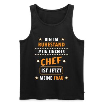 Rentner im Ruhestand - Männer Premium Bio Tank Top - Schwarz - Vorne - Michal (187cm)