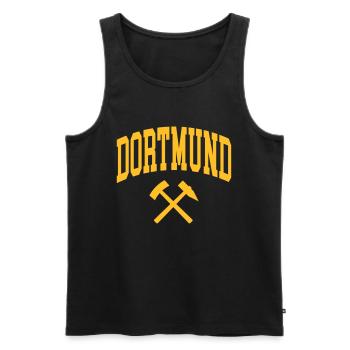 Dortmund - Débardeur bio Premium Homme - noir - Devant - AI Model Male 178 light (178cm)