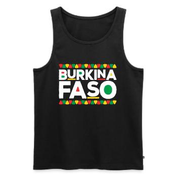 Burkina Faso flag - Men's Premium Organic Tank Top - black - Front - AI Model Male 178 light (178cm)