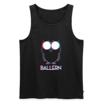 Trippy Owl Techno LSD Trip Rave Goa Trance - Men's Premium Organic Tank Top - black - Front - AI Model Male 178 light (178cm)