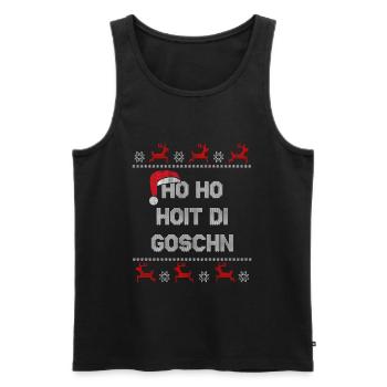 Ho Hoit Di Goschn Weihnachten Ugly Christmas - Männer Premium Bio Tank Top - Schwarz - Vorne - Michal (187cm)