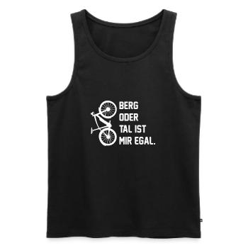 E-Bike Berg Oder Tal Ist Mir Egal eBiker E bike - Männer Premium Bio Tank Top - Schwarz - Vorne - Michal (187cm)