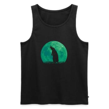 Maus Ratte Vollmond Ratten Mausliebhaber - Männer Premium Bio Tank Top - Schwarz - Vorne - AI Model Male 178 light (178cm)