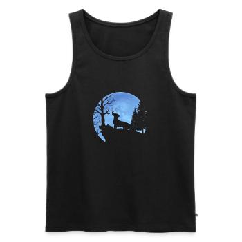 Chien chien teckel Drôle - Débardeur bio Premium Homme - noir - Devant - Michal (187cm)