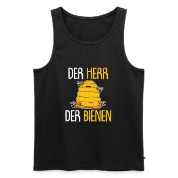 M. L’abeille Abeille Miel - Débardeur bio Premium Homme - noir - Devant - Michal (187cm)