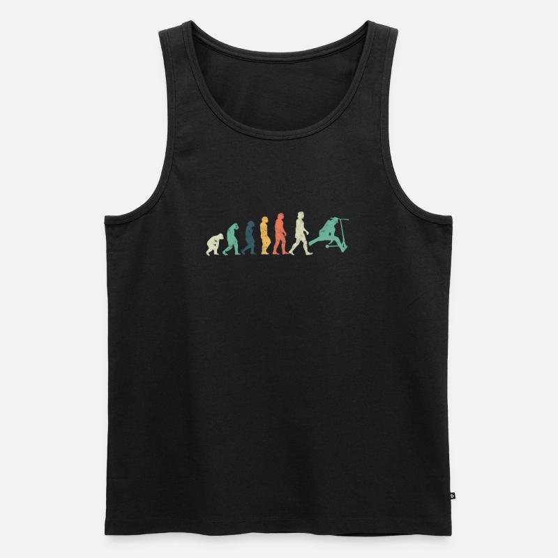 Evolution Scooter Roller - Männer Premium Bio Tank Top - Schwarz