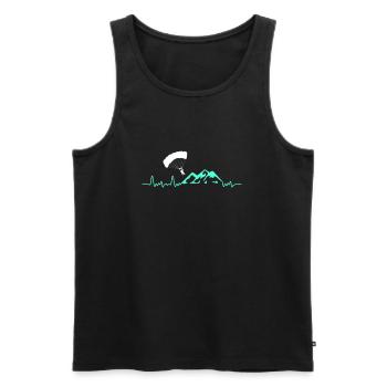 Berge Paragleiten Gleitschirm - Männer Premium Bio Tank Top - Schwarz - Vorne - Michal (187cm)