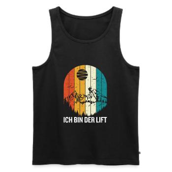 Skitour Tourengeher Berge Ich Bin Der Lift - Männer Premium Bio Tank Top - Schwarz - Vorne - Michal (187cm)