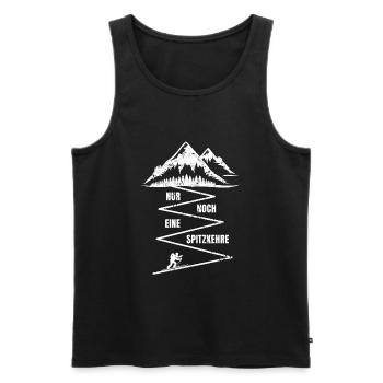 Skitourengeher Skitour Spitzkehre - Männer Premium Bio Tank Top - Schwarz - Vorne - Michal (187cm)
