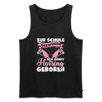 Mädchen Hobby Horsing Steckenpferd - Männer Premium Bio Tank Top - Schwarz - Vorne - Michal (187cm)