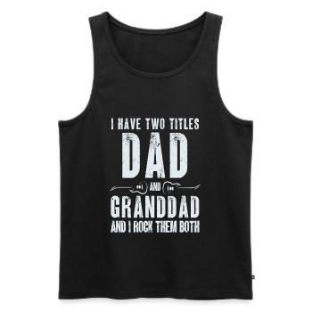 Papa papi english rock - Men's Premium Organic Tank Top - black - Front - AI Model Male 178 light (178cm)